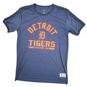 Detroit Tigers True‎ Fan MLB Baseball T Shirt Mens Medium Orange Gray